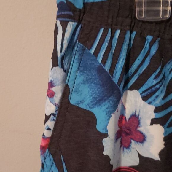 Ocean Current Swim Trunks Men's Size Large Tropical Print Blue Stripe - Picture 4 of 7